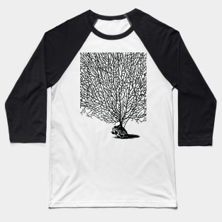 Black Sea Fan Coral Baseball T-Shirt